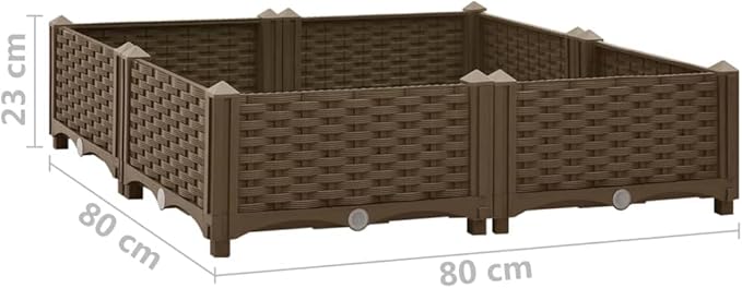 Raised Bed PlanterGarden BedGalvanized Raised Garden BedPlanter Raised bedsGalvanized Planter31.5x31.5x9.1 Polypropylene