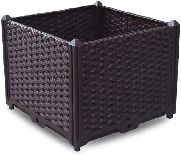 YSUEFIJO Outdoor Raised Garden Bed Raised Garden Bed Kit Plastic Planter Box Indoor Rectangular Planter Raised Beds for Vegetables for Flowers Herbs Fruits