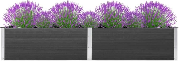YAFF Garden Raised Bed 78.7x39.4x21.3 WPC Gray (63.8lbs)