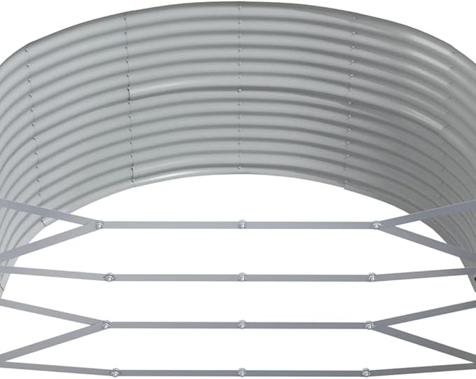 Garden Raised Bed Gray 83.5x55.1x26.8 Powder-Coated Steel Plant Pota Pots for Plants Large Planter Pot Outdoor Planters for Porch for Outdoor Plants Gardening Porch