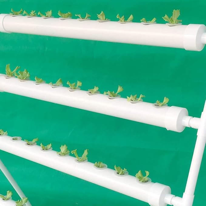 Hydroponic System Hydroponic Growth Kit PVC Hydroponic Test and Hydroponic Garden Plant System Vegetables Fruits Flowers 36 Plant SitesA