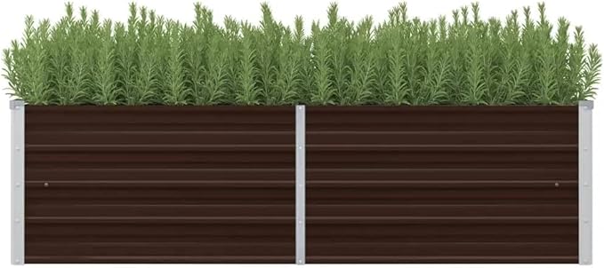 Garden Raised Bed Brown 63x15.7x17.7 Galvanized SteelWeight:13.23lbs45718