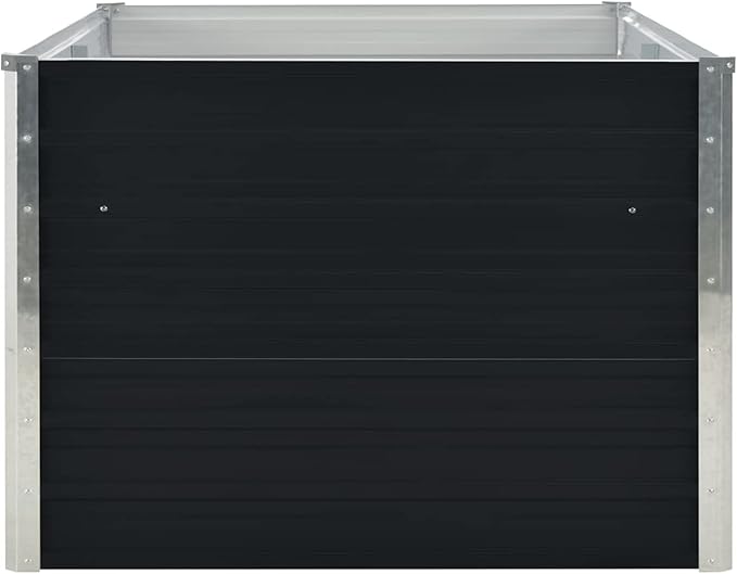 Raised Garden Bed Galvanized Steel Planter Box 63.0 x 31.5 x 17.7 in for Outdoor Gardening Vegetables Herbs and Flowers