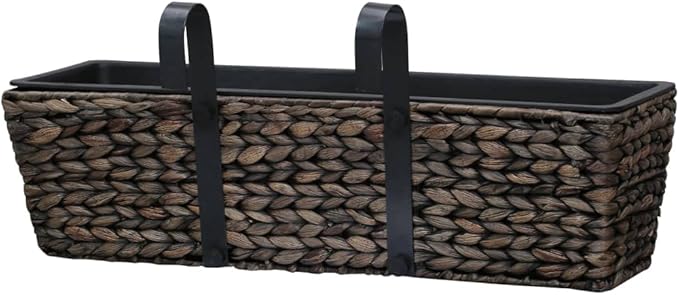 Planters 2 pcs Water Hyacinth Brown Raised Beds for Gardening Pots for Plants Raised Garden Beds Outdoor for Raised Garden Beds for Gardening Plants Outdoor Porch