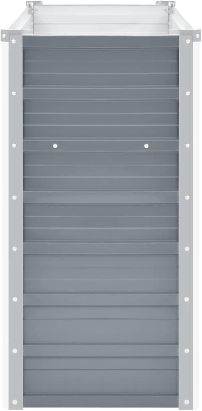 Galvanized Steel Planter Box - Deep &amp Wide for Plants Weather-Resistant Open Bottom 100x40x77cm