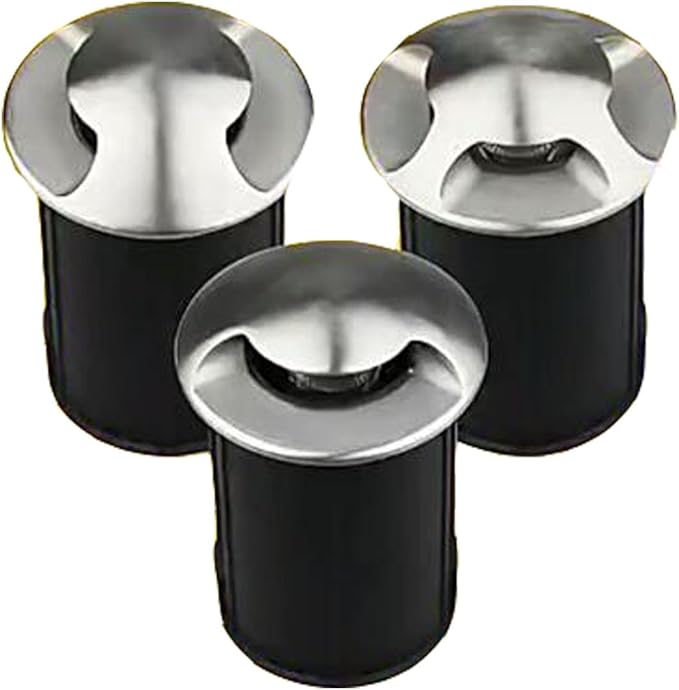 Outdoor LED Landscape Buried Lights - IP67 Waterproof Recessed Spotlight Easy Installation Flame Retardant ABS - Available in 1W Warm White and Yellow (62MM-C)