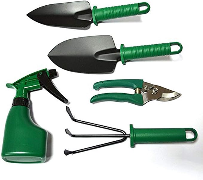 5 of Set Garden Tools SetGardening Tools Gardening Gifts Tool Set with Garden Trowel Pruners and MoreVegetable Herb Garden Hand Tools with Storage Box (Green)