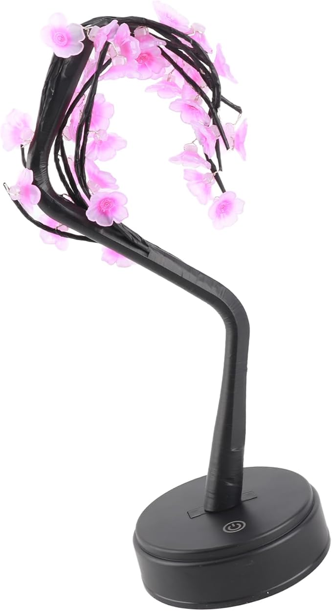 USB 35LED Plum Flower Bonsai Tree Lamp DIY Desk Bonsai with Bendable Branches Warm Yellow LED Night for Home Holiday Decoration