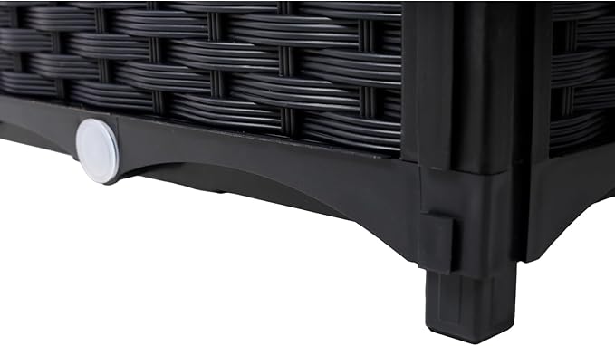 Planter Raised Beds - Elevated Garden Box with Drainage Plug for Vegetable/Flower/Herb Outdoor Gardening Kit Black