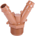 10-PACK - Drip Irrigation Universal 3/4” Male Adapter x Barbed “Y” Fitting - Fittings Fit 17mm .600 ID 1/2-Inch Drip Tubing (3/4 Y Adapter)