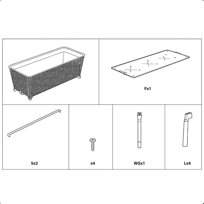 31.7 Gallon Elevated Resin Garden Bed with Self-Watering - Brown