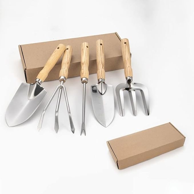 Garden Tools Set 5PC Heavy Duty Gardening Kit Succulent Mini Garden Tool Set Stainless Steel Gardening Work Set