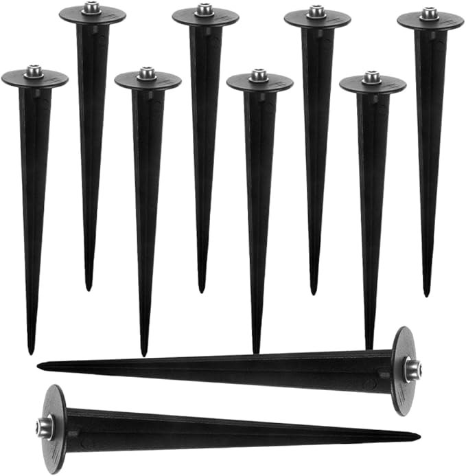 balacoo 50pcs Ground Stakes for Solar Garden Lights Outdoor Light Spikes Easy to Install Lightweight for Lawn Landscape Lighting