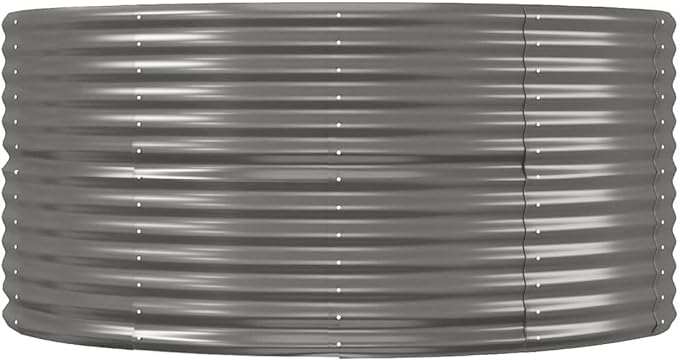 SKM Garden Raised Bed Grey 447x140x68 cm Powder-Coated Steel (Weight-29KG)