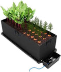 AutoPot Tray2Grow System - Tray2Grow with Planter Bag and 13 Gal FlexiTank - Self-Watering Gravity-Fed Hydroponic Indoor System Black