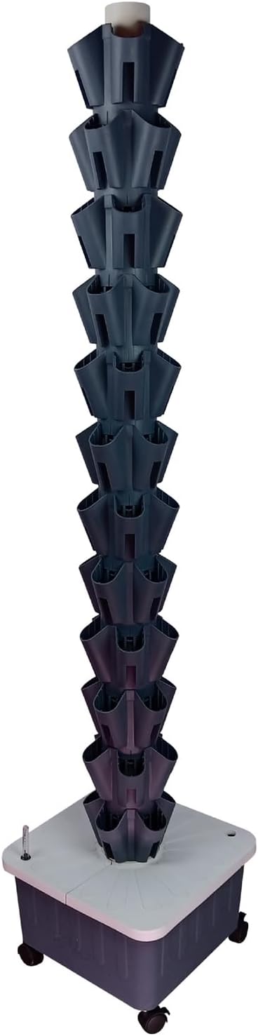 Hydroponics Tower Indoor Growing System 40/50/60 Plant Vertical Garden Planter Large Herb Garden Lettuce Tomato Vegetable Outdoor Smart Garden Kit with Pump