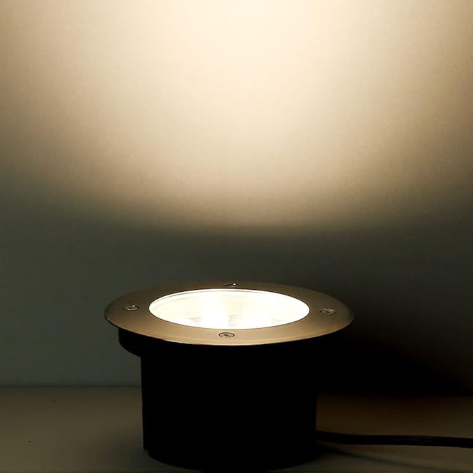Outdoor Ground Light LED Buried Lights IP66 Waterproof Recessed Underground Light AC85-265V for Garden Yard Walkway Pathway Patio Lawn Decoration Landscape Lights (Green 24W)