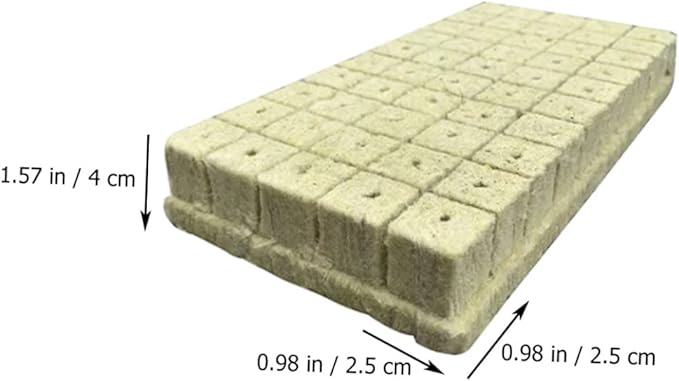 100pcs Stonewool Hydroponic Grow Cubes for Soilless Planting Gardening Supplies for Vegetable High Water Absorption Breathable Substrate Blocks