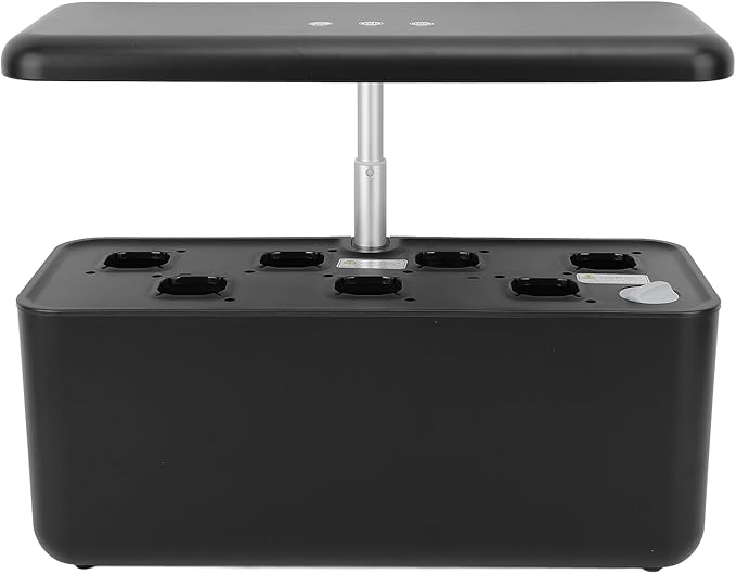 SIXRUN Hydroponics Growing System 3 Modes LED Hydrophonic Planter for Indoor Garden US Plug 100V‑240V LED Hydroponics Growing System Kit (Black)