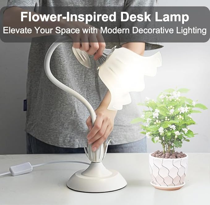 Table Top Grow Light for Indoor Plants – Decorative Desk Plant Light for Succulents Bonsai Cactus Adjustable Desktop Grow Lights with Base Cute Office Mini Grow Lamp