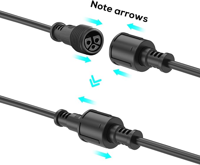 SUNTHIN 10 Pack RGBW Landscape Lighting with RemoteBundle with 4pcs 6.5FT Extension Cord 3-Pin