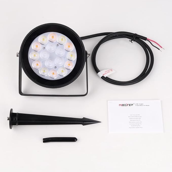 LGIDTECH FUTC01 Miboxer 9W RGB+CCT DC 24V Outdoor LED Garden Spotlight 16 Million Colors ChangingColor Temperature Adjustable