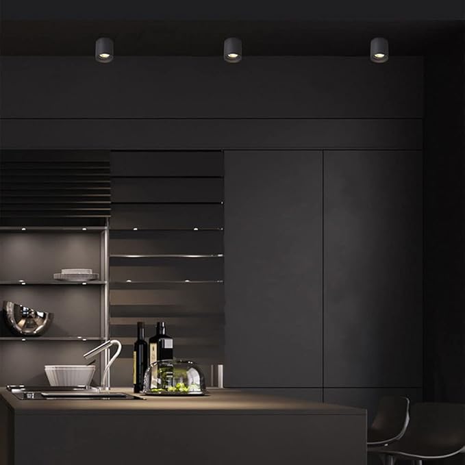 2 Packs Led Spotlight Cylinder Ceiling Downlight Mounted Accent Spot Lighting Indoor AlumiExpression artistique m Housing Directio l Spotlights for Bedroom Kitchen Island Corridor