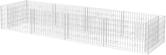 Outdoor Steel Gabion Raised Bed Garden Gabion Basket Planter Wire Fencing Galvanized Steel Patio Flower Plant Basket Mesh Fence 141.7x35.4x19.7-968
