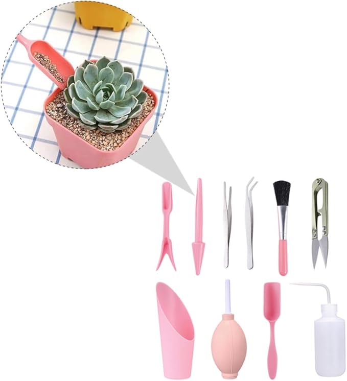 1 Set 10pcs Garden Tool Set Garden Tools for Mini Garden Tools Mini Garden Nursing Succulent Tools Mini Succulent Plants Succulent Planting Hand Tools sow/2136