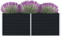 YAFF Raised Garden Bed 63x31.5x17.7 Galvanized Steel Anthracite (15.312lbs)