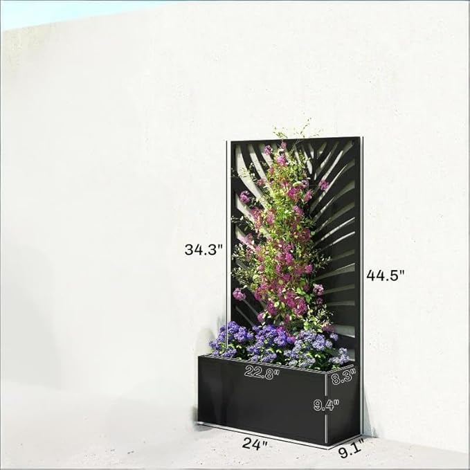 2-in-1 Freestanding OR Wall Mounted Raised Garden Bed Convertible Planter for Ground &amp Vertical Gardening - Versatile Flower &amp Herb Bed with Mounting Hardware Fits Patio Deck or Fence