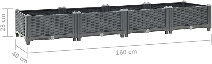 Raised Bed 63x15.7x9.1 Polypropylene SE100633