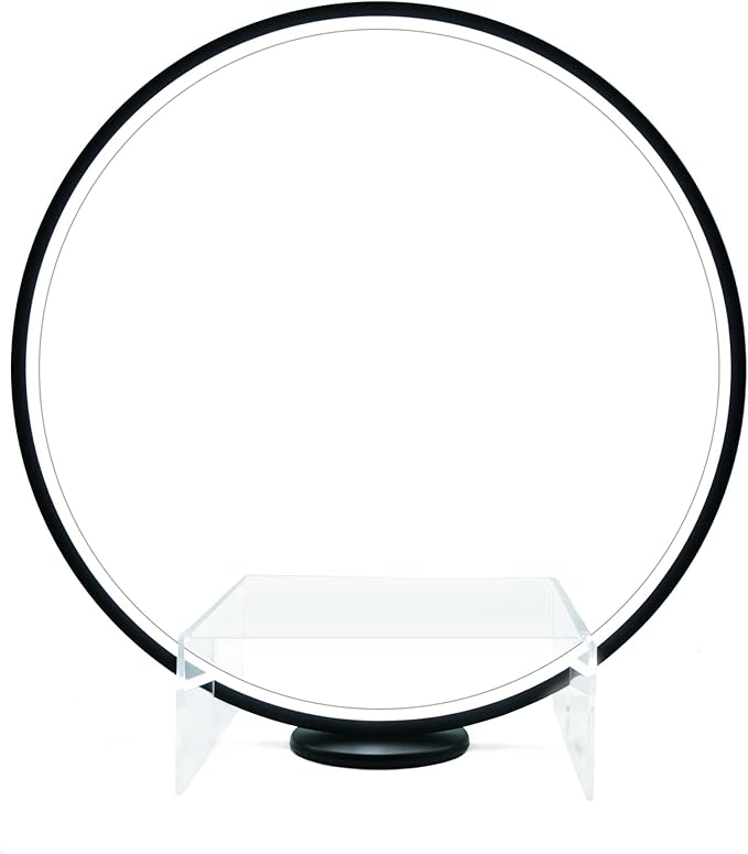 Circle Full Spectrum Plant Grow Light w/Display Stand for Terrarium Nano Fish Aquarium Bonsai Potted Plants. Gift for Mother's Day Gift for Plant Lover (11.8 in/30cm Diameter)