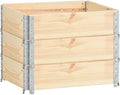 vidaXL Pallet Collars 3 Pcs Foldable Pallet Box Garden Bed Outdoor Wooden Raised Bed Multipurpose Pallet Stacking Frame Solid Wood Pine