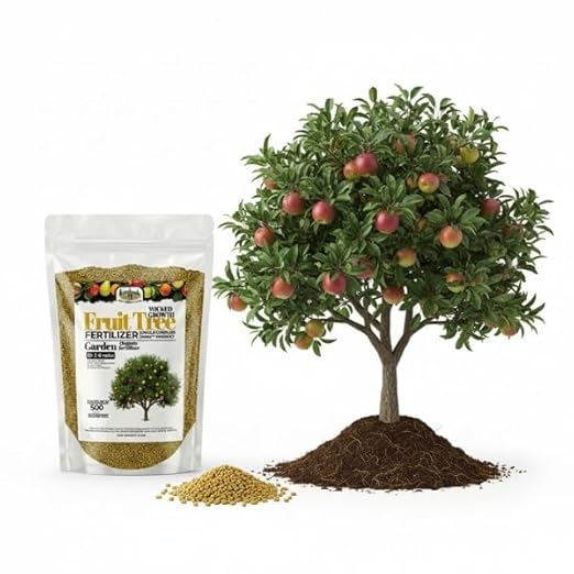 Old Cobblers Farm™ Wicked Organics Fruit Tree 10-2-8 Fertilizer – Slow-Release Plant Food for All Fruit Trees – Boosts Root Strength Fruit Yield &amp Soil Health (5 lbs|10 lbs|15 lbs|20 lbs) (5lbs)