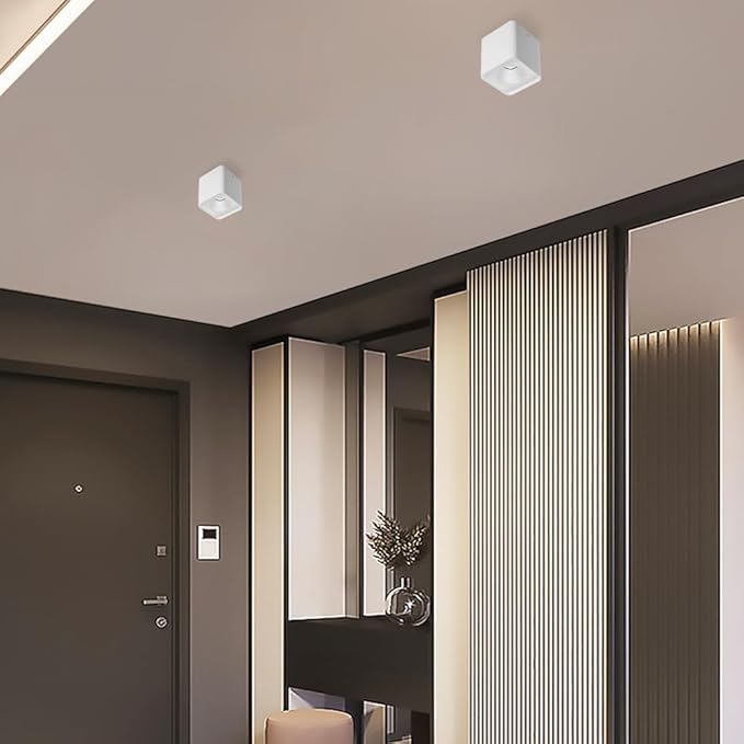 Spotlight White Square Flush Mount Spotlight 10w Downlight Accent Lamp AlumiExpression artistique m Housing Directio l Spotlights for Living Room Hallway Corridor