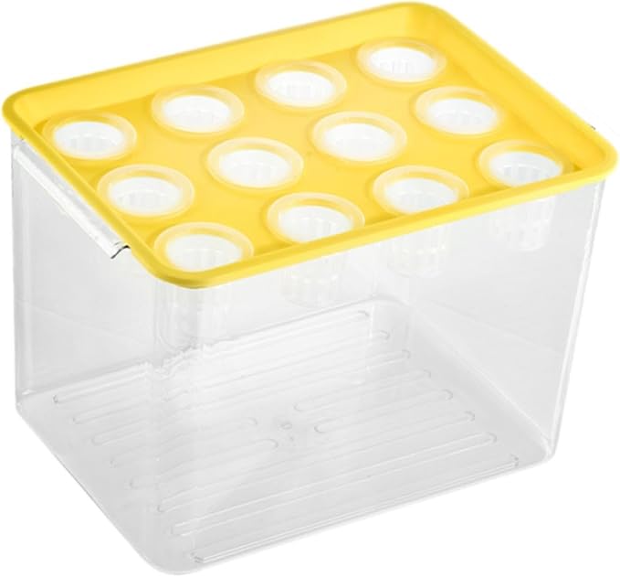 Hydroponics Grower Kit Hydroponic Growing System12 Hole Practical Indoor Hydroponics Tool Microgreens Growing Kit for Home Yellow Lid