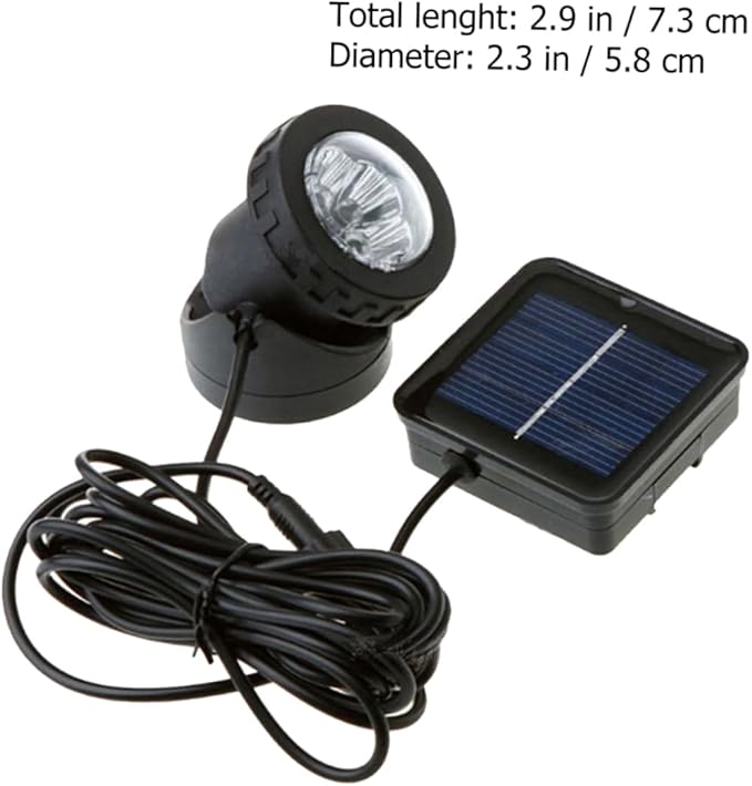 Solar Powered Underwater Spotlight for Fish Tanks Decorative Light for Garden Pool and Outdoor Events Energy Efficient Warm Illumination