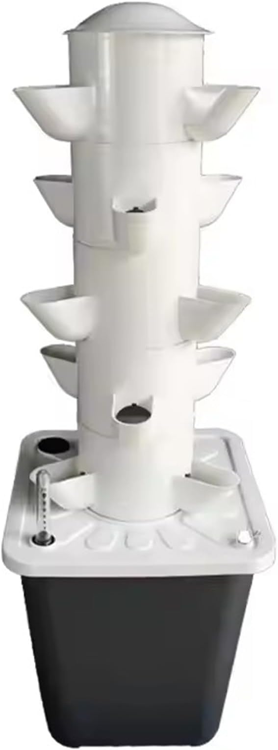 Hydroponics Tower Growing System Vertical Garden Planter 15 Pods Outdoor Indoor Vegetable Herbs Fruits Planting Equipment Beginner Kit