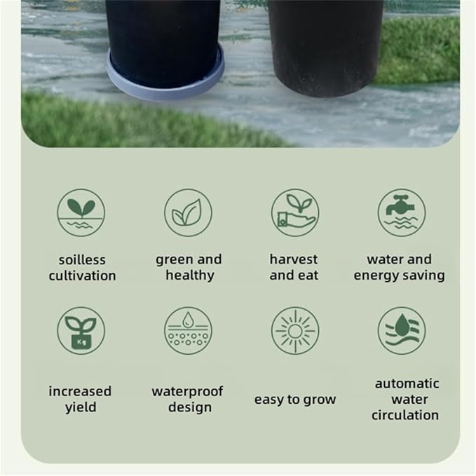 Indoor Vertical Farming Garden Planter Water Circulation Plants Germination Kit with Lighting and Movable Water Tank for Home Indoor Gardening System