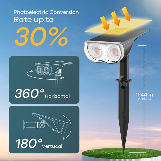 Linkind RGB Halloween Solar Lights Outdoor A19 Soft White to Daylight Tunable Smart Light Bulbs