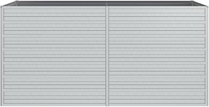 SKM Garden Raised Bed 160x80x77 cm Galvanized Steel Silver (Weight-12KG)