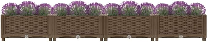 Raised Bed 63x15.7x9.1 Polypropylene Gardening Pots &amp Planters