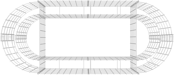 Gabion Raised Bed Planter Basket Pot Wall Outdoor Garden Lawn Patio Border Gardening Flower PlantGabion Cages Basket 47.2x19.7x19.7