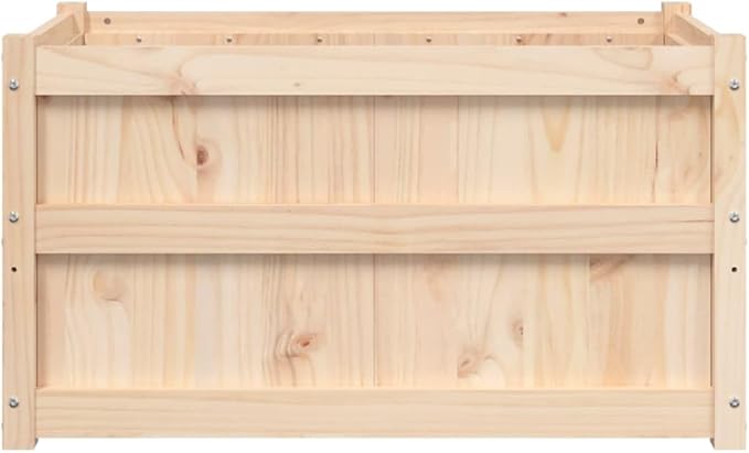 Wooden Raised Garden Bed Garden Planter Box Outdoor Wood Raised Garden Bed for Planting Plants Vegetables 35.4x19.7x19.7 Solid Wood Pine-356