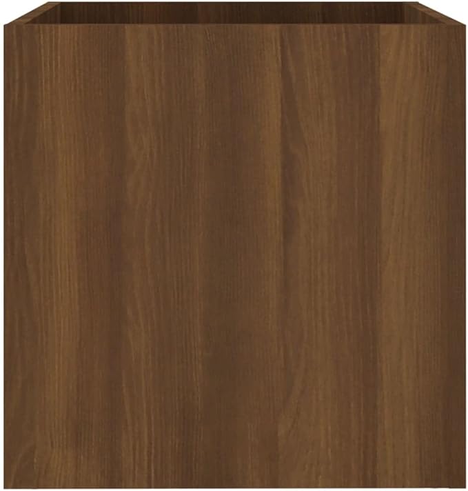 Planter BoxBalcony Planter BedsModern DesignGarden DecorationBackyard Raised BedsHerb PlantersHerb Plantersfor PatioCourtyardBalconyTerraceBrown Oak 15.7x15.7x15.7 Engineered Wood