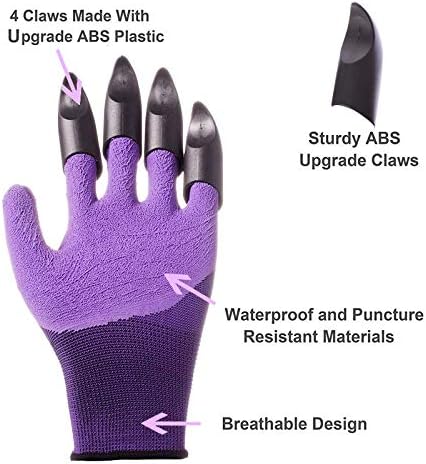 6 Pieces Garden Tools Set Planting Tools Non-Slip Handle with Anti-Rust Trowel Cultivator Pruning Shear Water Sprayer and Carrying Case Gloves with Claws