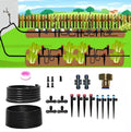 Upgraded Copper Connectors Drip Irrigation Kit 15+78FT Automatic Watering System Adjustable Emitters &amp Nozzles for Garden Greenhouse Potted Plant Lawn Greenhouse and Potted Plants