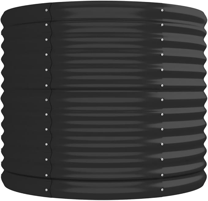 SKM Garden Raised Bed Powder-Coated Steel 296x80x68 cm Anthracite (Weight-18KG)