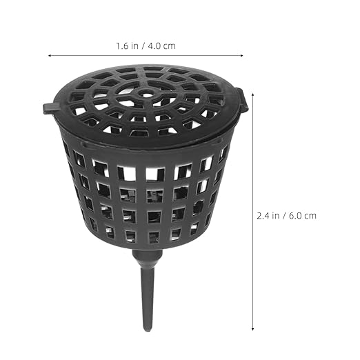 Happyyami 100Pcs Fertilizer Baskets Plastic Portable- Fertilizer Orchid Basket Fertilizer Mesh Basket with Lid Bonsai Fertilizer Box